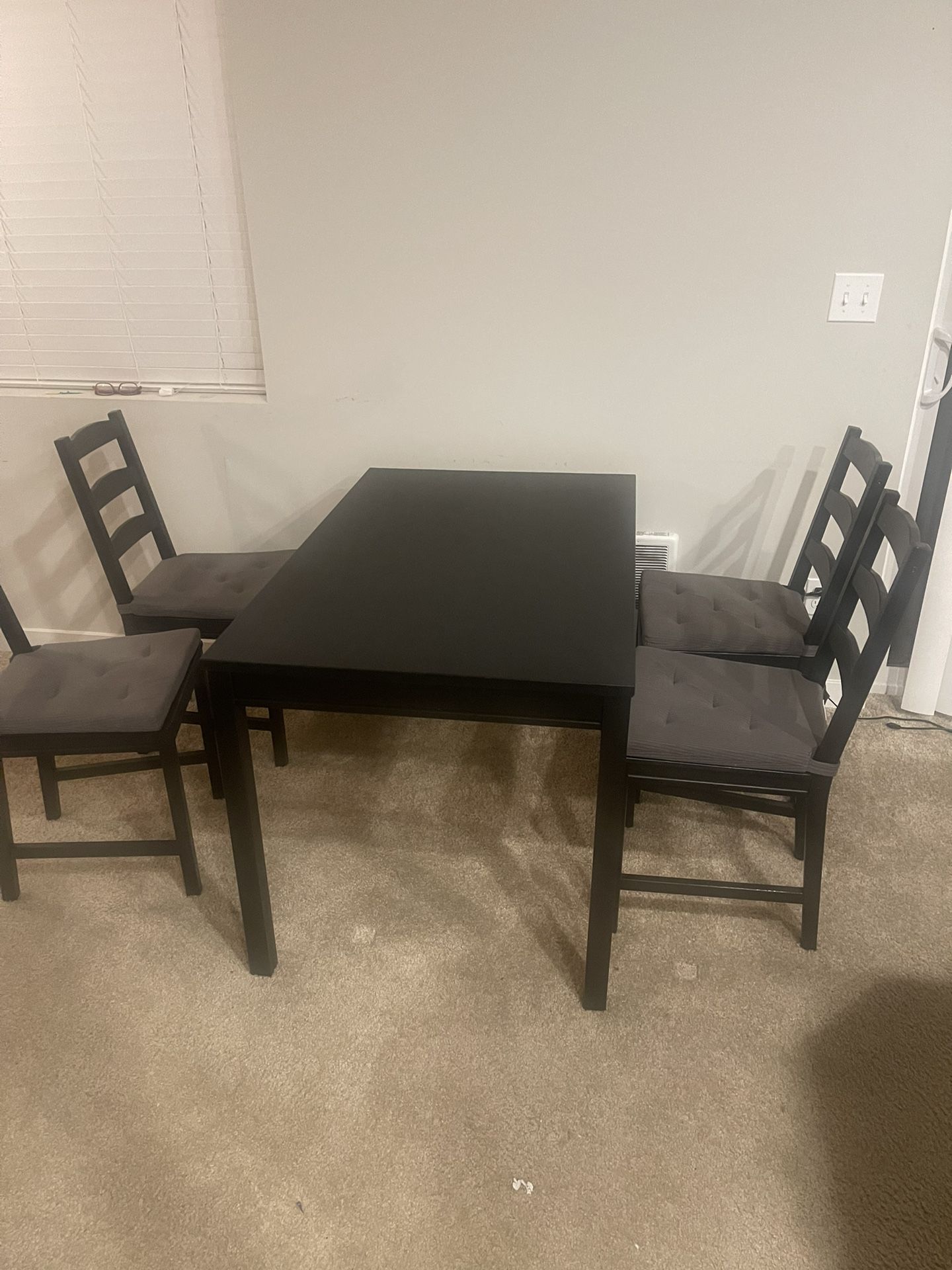 Black Table And 4 Chairs - IKEA
