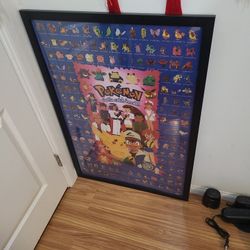 Framed Pokémon Poster