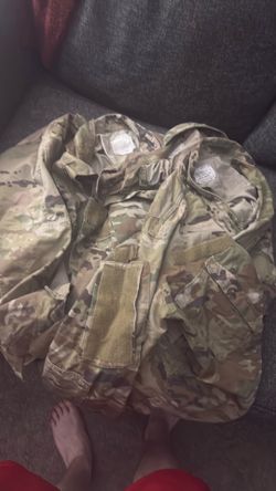 Three set uniforms- gas mask case