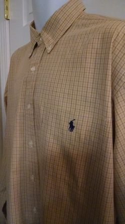 Men's Polo Ralph Lauren "Yarmouth" Long sleeve Shirt Size 17, 34/35