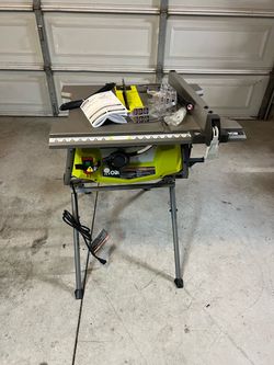 RYOBI 15 Amp 10 in. Compact Portable Corded Jobsite Table Saw with Folding Stand