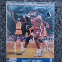 1990 NBA Hoops 8X10" LA Clippers Danny Manning Basketball Card