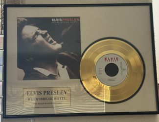 Elvis Presley Heartbreak Hotel 24KT Gold Record