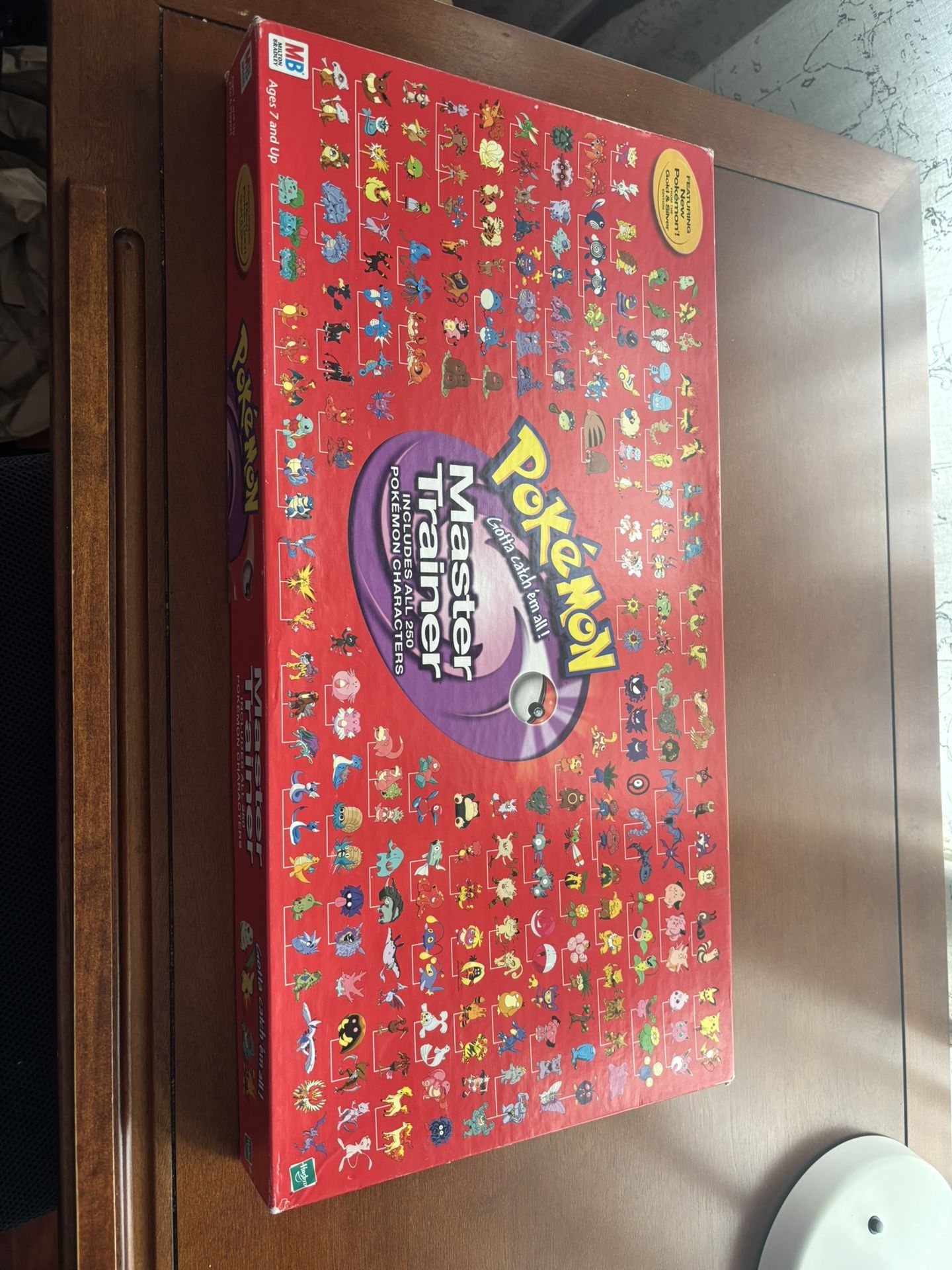 Pokemon Master Trainer Board Game 2001 Milton Bradley Hasbro 100% COMPLETE Red Box Edition