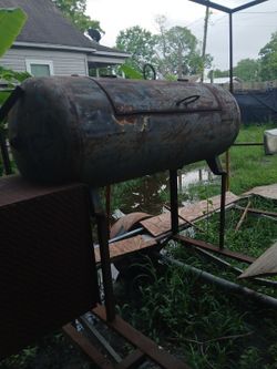 BBQ trailer with pit