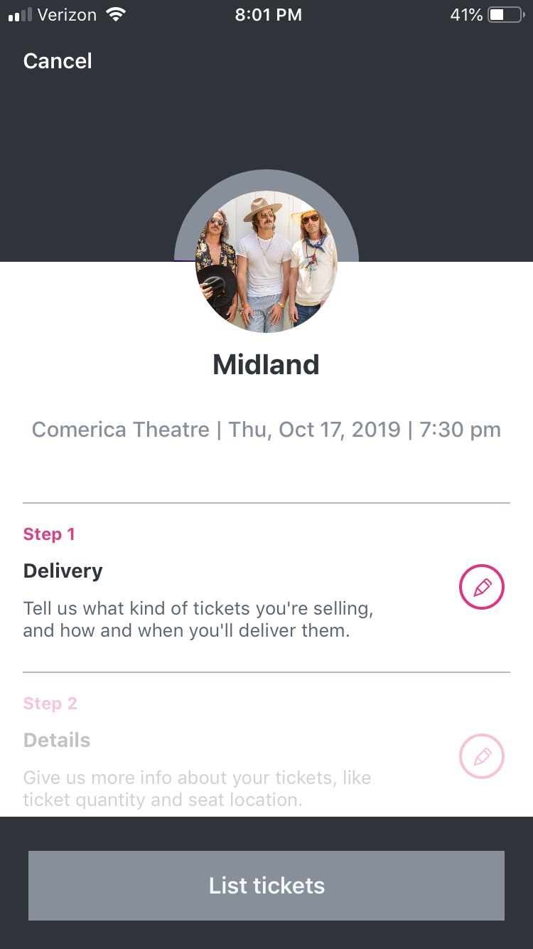 Midland PIT ticket