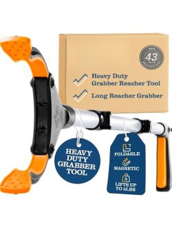 Brand new  43" Foldable Grabber Reacher Tool for Seniors - Grabbers for Elderly Reaching Tool Heavy Duty Pickup Trash Picker Upper Equipment - Claw Gr