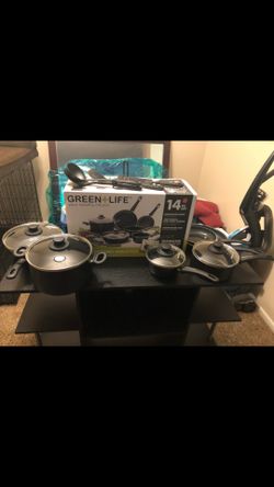 14 PC green life cooking set