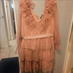 Blush  Pink ruffle dress