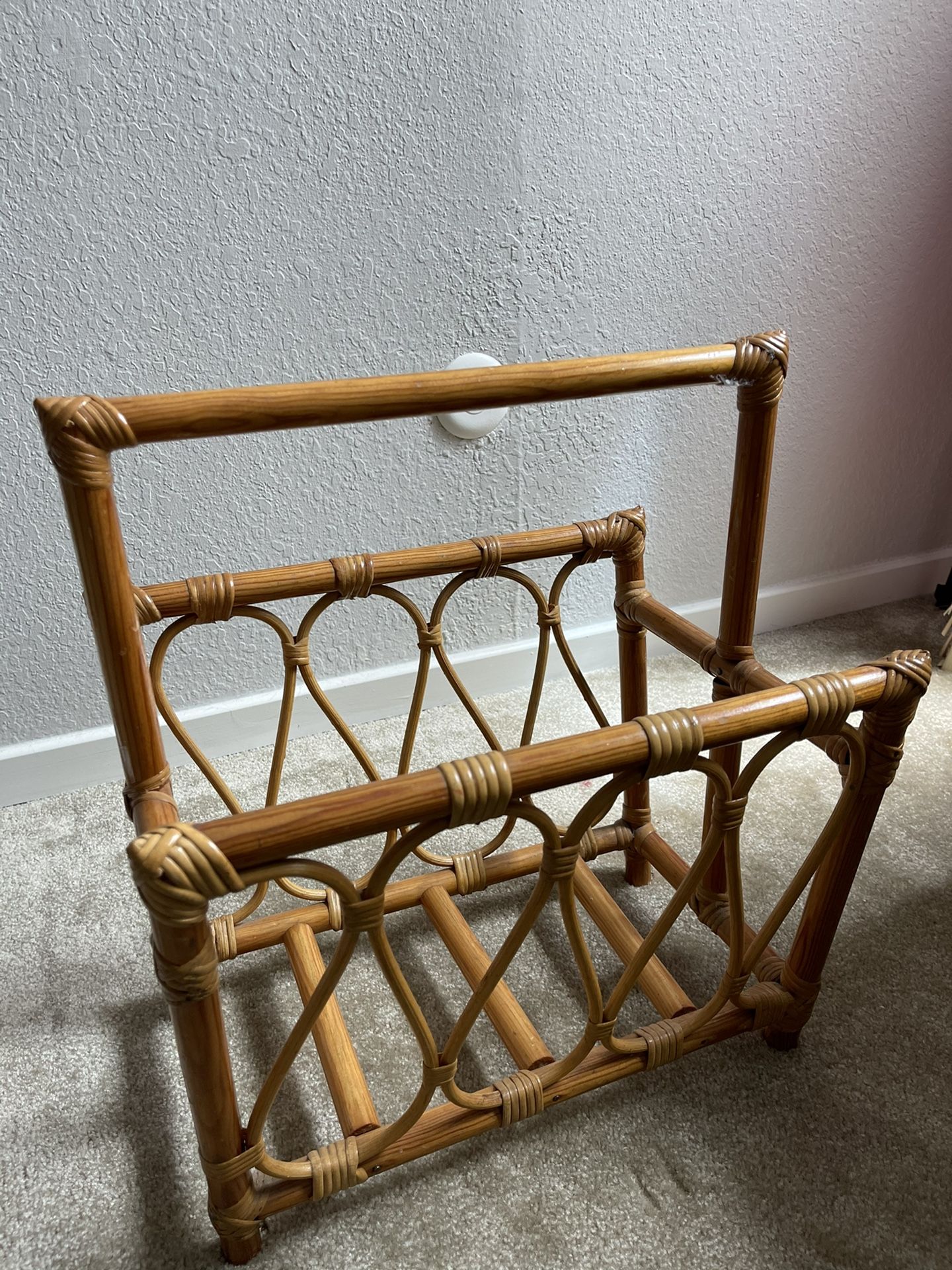 rattan magazine holder 