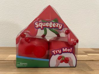 Squeeezy Cherry Squishy Toy New in Box