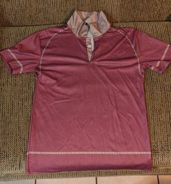 Vintage classic stripe graphic polo shirt, Red
