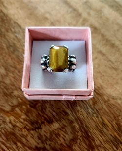 SS Tigers Eye Ring 7.25