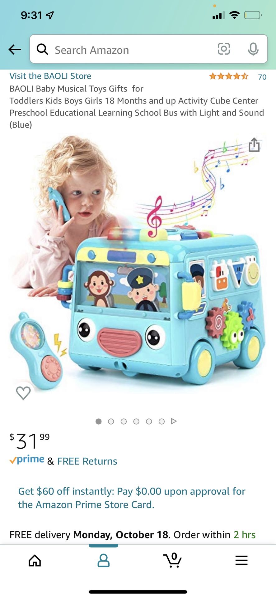 Baby Musical Activity Cube