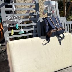 Baby crib , Gray, With Mattress 50.00 Or Best Offer