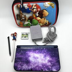 Nintendo New 3DS XL Galaxy Edition Handheld System Purple Bundle - Tested