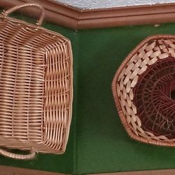 14 WICKER BASKETS CRAFT DECORATION STORAGE 7" TO 12"