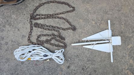 Boat Anchor rubber coated  with chain and rope
