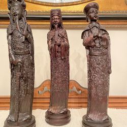Oriental Statues - Immortal Royal Emperors, 15.5” Tall,  Set of 3