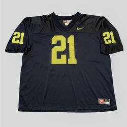 Desmond Howard #21 vintage Michigan Wolverines college football jersey navy blue and yellow  Size 3XL
