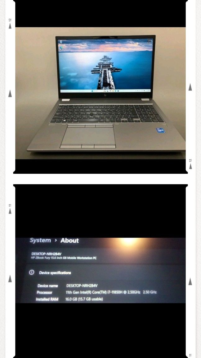 ( Laptop ) 

HP zbook fury G8 15.6 mobile workstation

 Intel i7 2.5ghz 11th generation Series