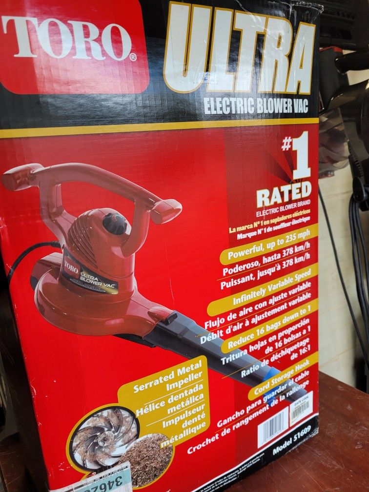 TORO  ELECTRICS BLOWER VACUUM 

( New in box )
