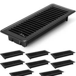 8 PCS Floor Vents Floor Registers 4x12 inch, Heavy Duty Metal Heat Air Vent Covers 4 X 12 with Rust Proof Finish for Home Office Wall Floor Registers 