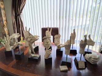 Vitruvian Collection white resin  Sculptures and Tealight Candle Holder Statues/Tabletop decor