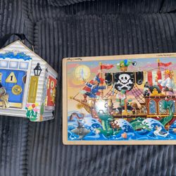 Melissa Dough Wooden Puzzle And Wooden Doorbell House
