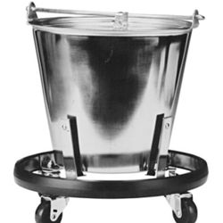 NEW! Grafco Stainless Steel Kick Bucket and Stand Set