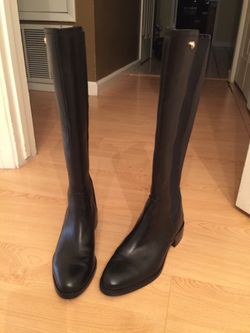 Black leather boots 61/2
