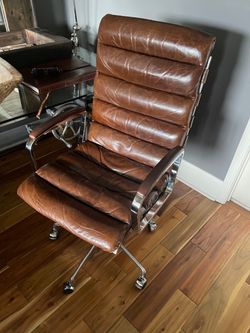 Restoration Hardware Oviedo Italian Leather Desk Chair