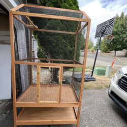 Wooden Bird Cage 