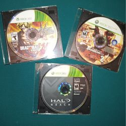 Xbox 360 Games Halo Reach, DragonBall Xenoverse, Rainbow Six Vegas 2