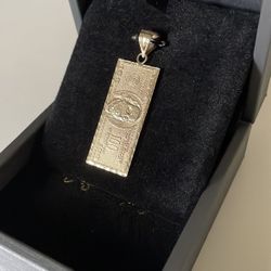 10k Hundred Bill Pendant 