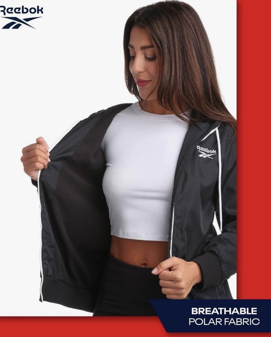 Reebok Women's Jacket - Weather Resistant Fleece Lined size M