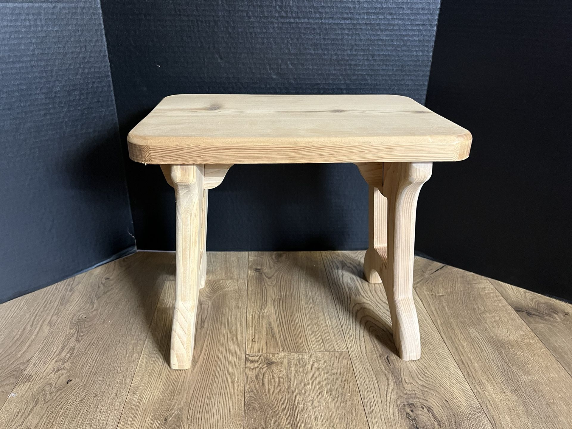 Handmade Cedar Sauna Stool 16"x11"x14" Small Wooden Bathhouse Bench Rustic