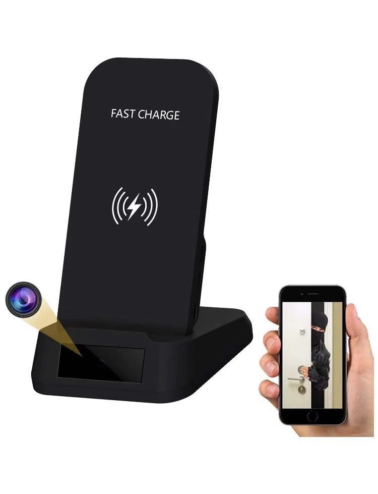 WiFi Hidden Camera Wireless Phone Charger Spy Camera, 1080P Security Cameras Spy Nanny Cam with Motion Detection Alarm,Support Remote Monitori