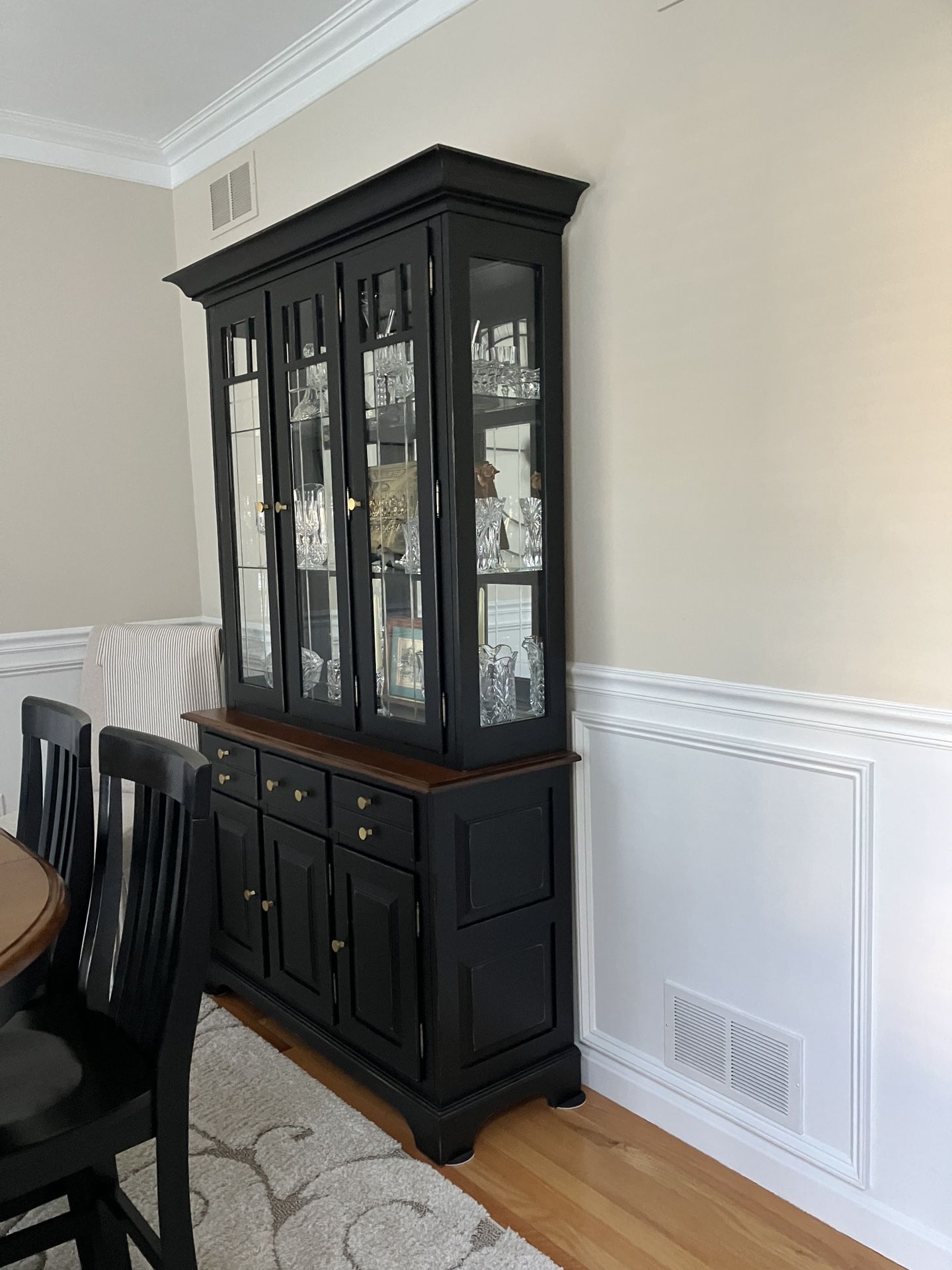 Black Lead Glass Hutch