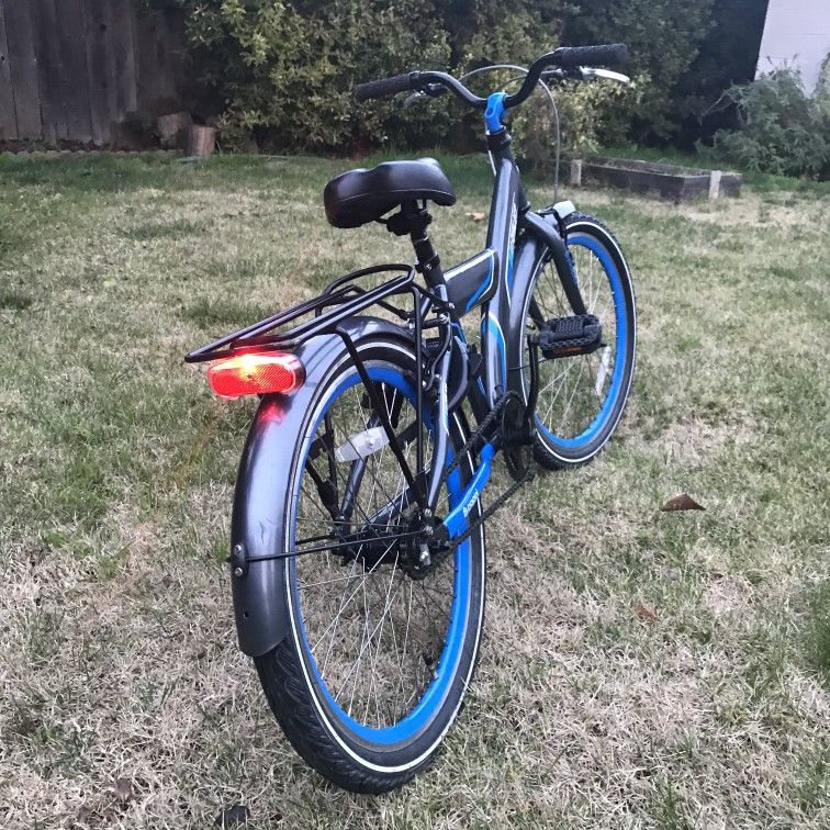 22" blue gray kids bike for sale