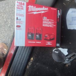 Milwaukee M12   2 Batteries And Charger