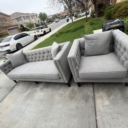 Gray Sofa & Loveseat 