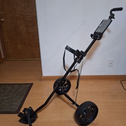 SILVER SCOT Golf Pull Cart / Good Condition/ Black / Works Well