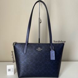 Coach Fiona Zip Tote Bag In Signature Canvas