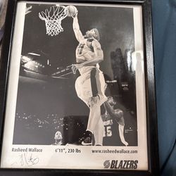Rasheed Wallace signed picture