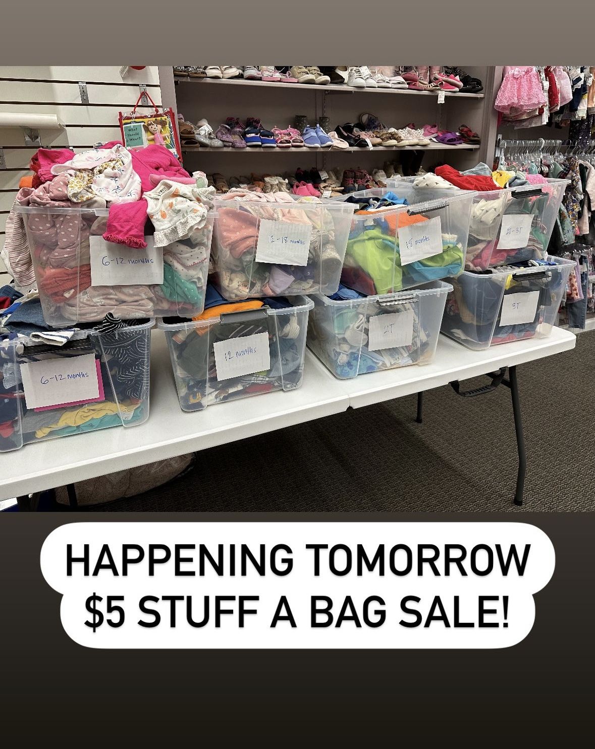 $5 Stuff A Bag Sale 4/21 At 10am!