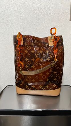 Cabas Clear Amber Monogram Vinyl Tote