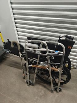 Silla de ruedas baston y Walker