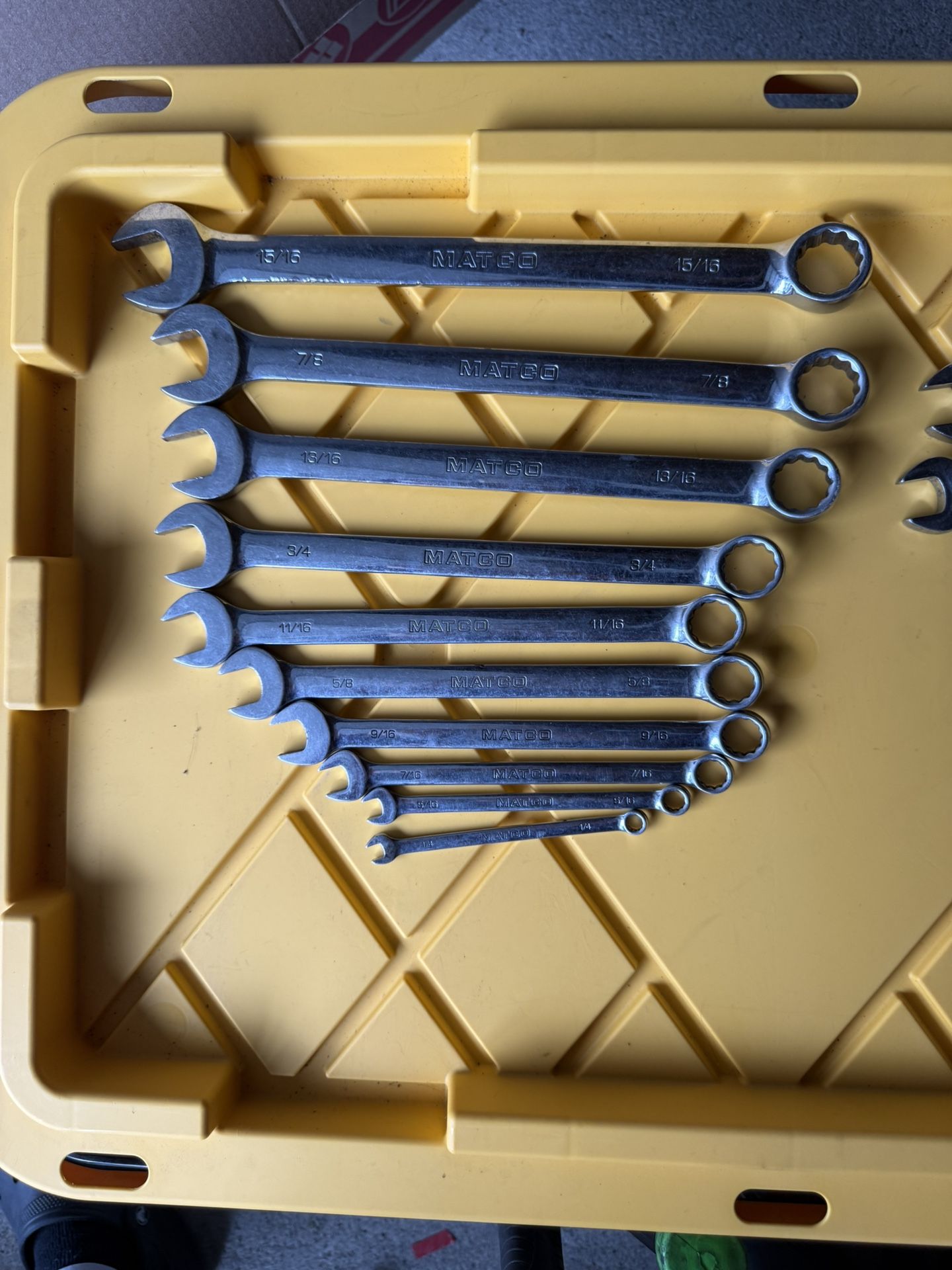 Matco SAE Wrench Set