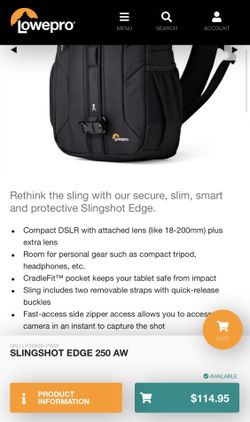 Lowepro Slingshot Edge 250 camera bag